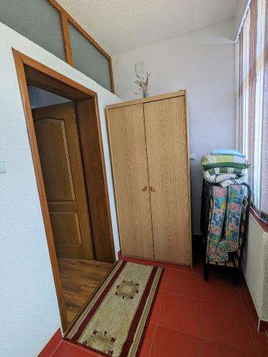 特拉夫尼克Apartment LAMI - Kalibunar, Travnik的一间设有衣柜、门和地板的房间