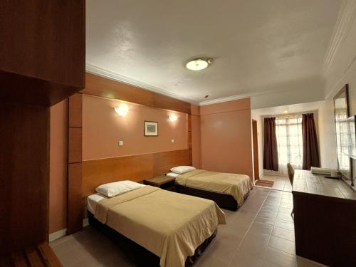 丹那拉打Cool Point Hotel的酒店客房设有两张床和窗户。