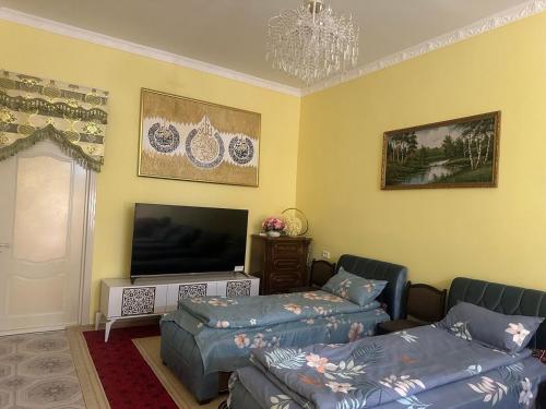 乌尔根奇Lovely home的客厅配有2张沙发和1台平面电视