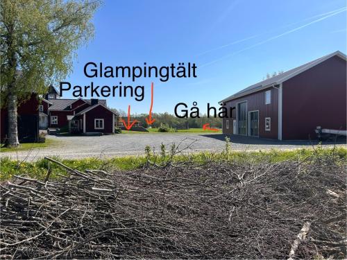 Glampingtält, privat område, 3 mil utanför Örebro平面图