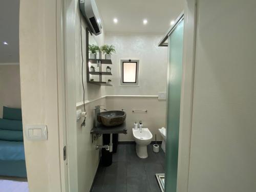 巴里Newhouse Dante的一间带水槽和卫生间的小浴室