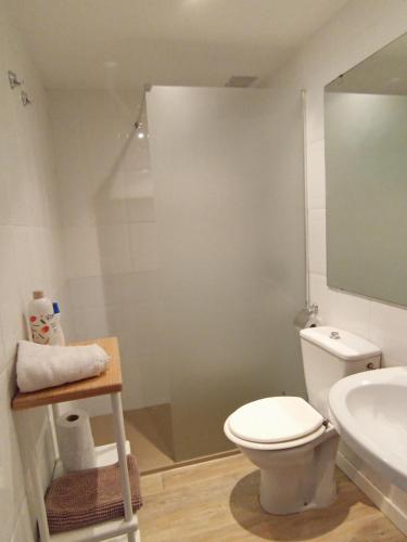 塞内斯德拉韦加Apartamentos Vado - Sendero del Veleta的一间带卫生间和水槽的浴室