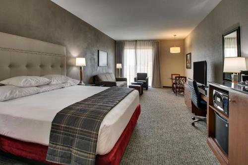 圣安东尼奥圣安东尼奥德鲁广场酒店的酒店客房设有床和客厅。