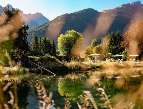 施图拜河谷新施蒂夫特福斯特的自然度假酒店的享有以山脉为背景的湖泊美景
