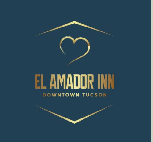 土桑El Amador Inn Downtown Tucson的泰森市中心艾尔莫尔旅馆标志