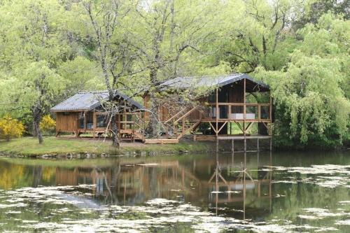 蒙尼斯帕勒特Les Cabanes de Lara的湖中树屋