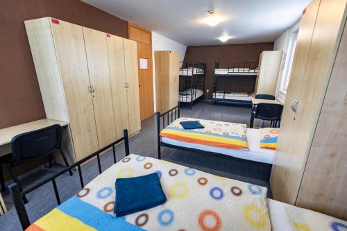 韦莱涅韦莱涅旅舍的一间客房配有两张床和两张双层床。