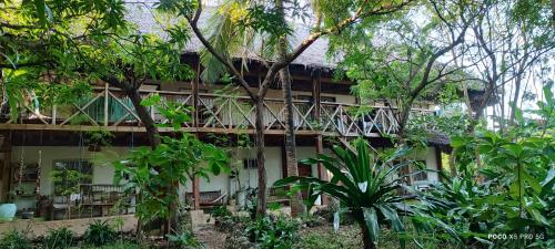 基济姆卡济Mawingu lodge的森林中树木的建筑物