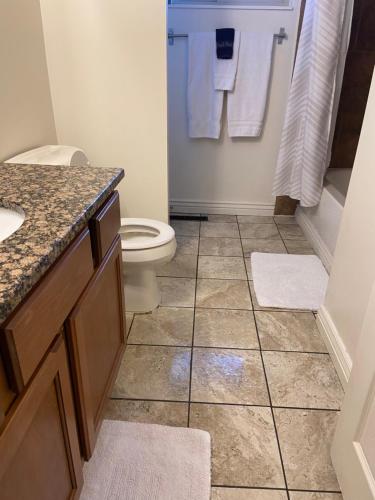 盐湖城Mountain View的一间带卫生间和水槽的浴室