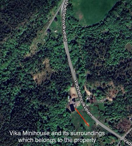 克里斯蒂安桑德Vika Minihouse的山地地图,有路