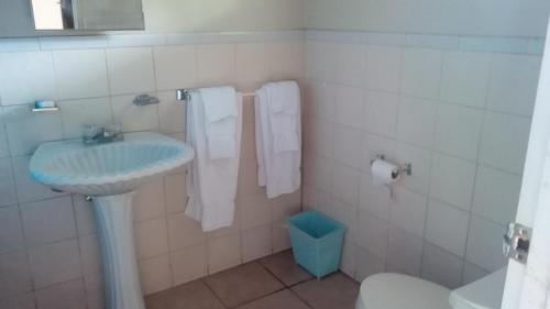欧丘里欧银海酒店的一间带水槽和卫生间的浴室