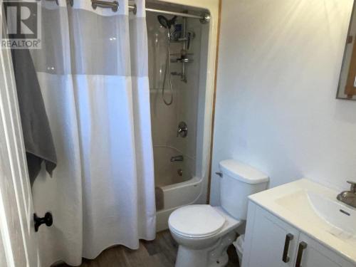 StanhopeStanhope Chalets的浴室配有卫生间、淋浴和盥洗盆。
