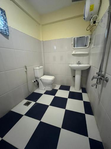 马纳尔Oasis Wings Hotel的一间带卫生间和水槽的浴室