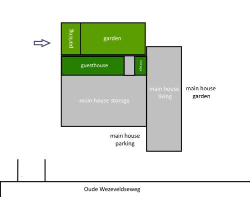 Slapen in een oude stal ('Het Oude Wezeveld')平面图