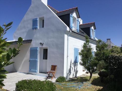 Maison cosy à Kervilahouen, 1 km de la mer, jardin, terrasse, BBQ, proche supérette, 5 pers. - FR-1-418-192平面图