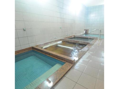 网走市Abashiri Royal Hotel - Vacation STAY 55028v的大房间有一个大型水池,