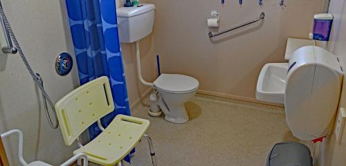瓦纳卡祖拉旅舍的一间带卫生间和水槽的浴室