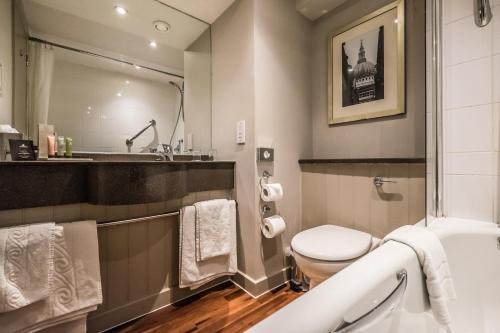 格林福德桥梁酒店的一间带卫生间和水槽的浴室
