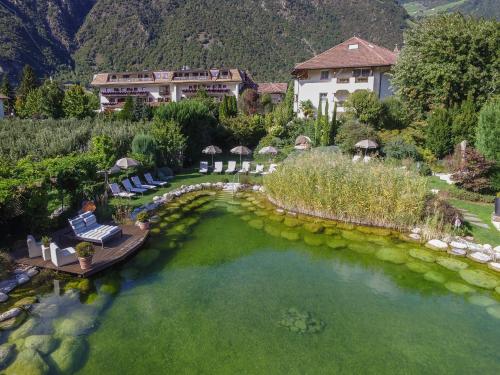 拉布拉罗萨勒酒店的享有房子和水池的空中景致