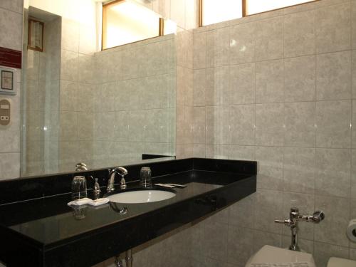 普诺奎尔他尼酒店的一间带水槽和卫生间的浴室
