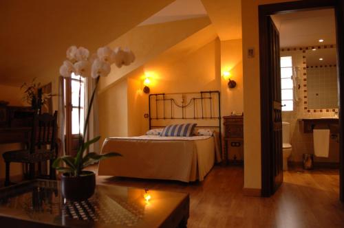 布里韦加埃利马公主酒店的卧室配有一张床和一张桌子
