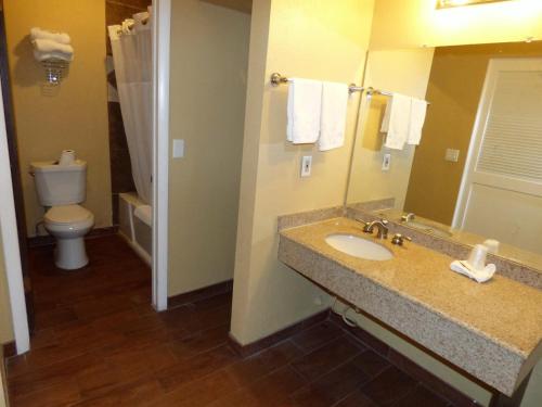 圣乔治经济套房酒店的一间带水槽和卫生间的浴室