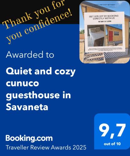 Quiet and cozy cunuco guesthouse in Savaneta