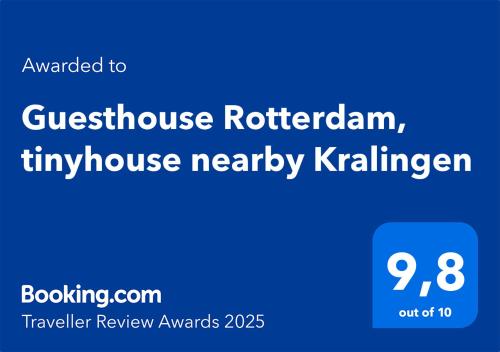 Guesthouse Rotterdam, tinyhouse nearby Kralingen