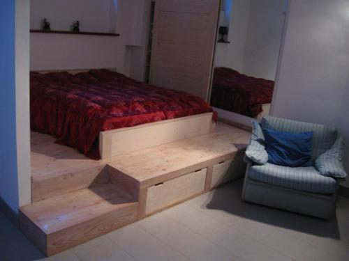 蒙特佩勒阁楼度假屋客房内的一张或多张床位