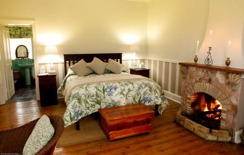 赖利岩石山顶山林小屋客房内的一张或多张床位
