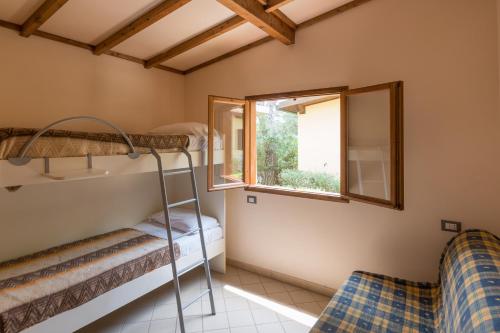 阿尔比尼娅Village Camping Hawaii的客房设有双层床和窗户。