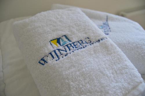 霍勒姆Wijnberg Appartementen的白色毛巾上带床垫