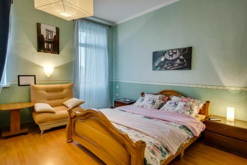Apartment on Gagarina客房内的一张或多张床位