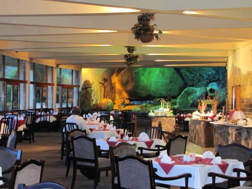 古德森纳塔温泉度假酒店餐厅或其他用餐的地方