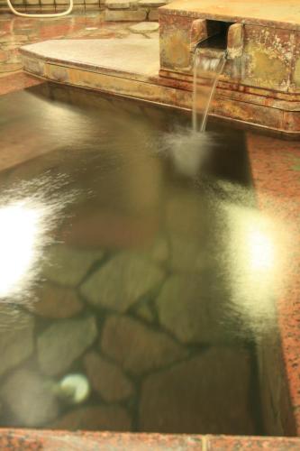 千曲市旬树庵柏屋传统日式旅馆的喷泉水池