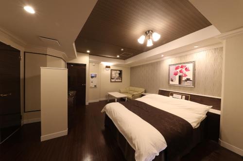 栗东Hotel Fine Shiga Ritto的一间卧室,卧室内配有一张大床
