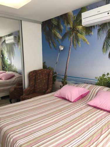 Extraordinary Seafront Apartment客房内的一张或多张床位