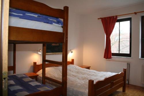 Apartments Lovšin客房内的一张或多张双层床