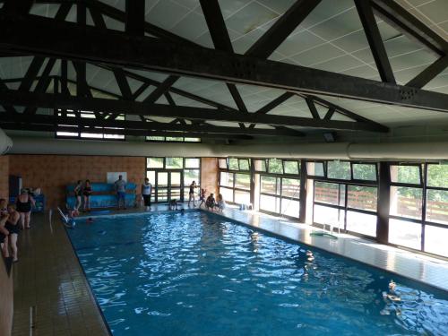 La Motte-dʼAveillansLes Aveilles的一座大型游泳池,里面设有人员
