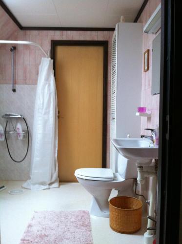 博伦厄巴尔布鲁9号民宿的一间带卫生间和水槽的浴室
