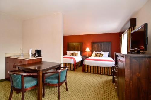 路易斯顿美国旅馆客房内的一张或多张床位