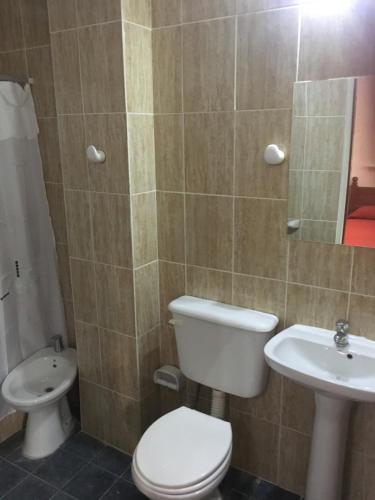 布宜诺斯艾利斯艾尔博特诺酒店的一间带卫生间和水槽的浴室