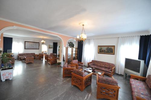 卡特瑞杜斯巴比酒店的带沙发、椅子和电视的客厅