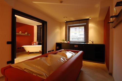 科夫代尔利维因浪漫酒店客房内的一张或多张床位