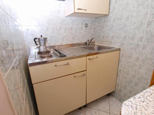 普耶斯察纳乌瓦拉埃维莉娜1057号公寓的厨房配有水槽和台面上的搅拌机