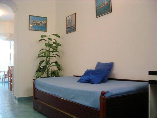 BLU MARINE CASA a 10mt dalla SPIAGGIA客房内的一张或多张床位