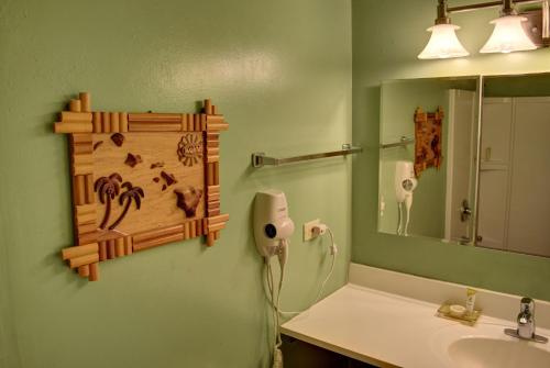 维雷亚Mana Kai 311A的一间带水槽和镜子的浴室
