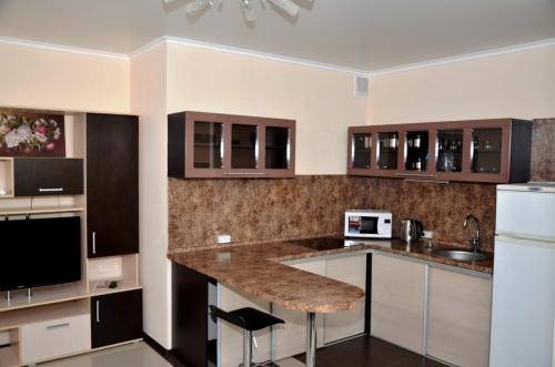 Apartments RING Zheleznovodsk的厨房或小厨房