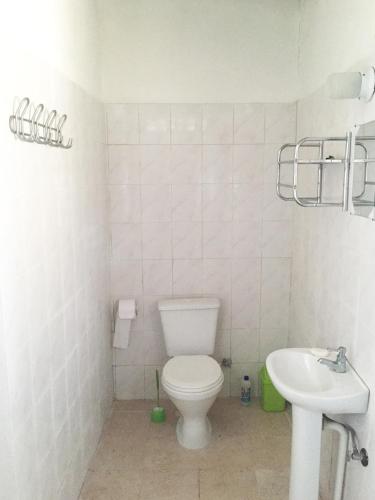 威廉斯塔德Kasita Jongbloed的白色的浴室设有卫生间和水槽。