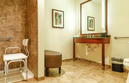 白鱼镇贝斯特韦斯特洛矶山旅舍的一间带水槽、卫生间和镜子的浴室